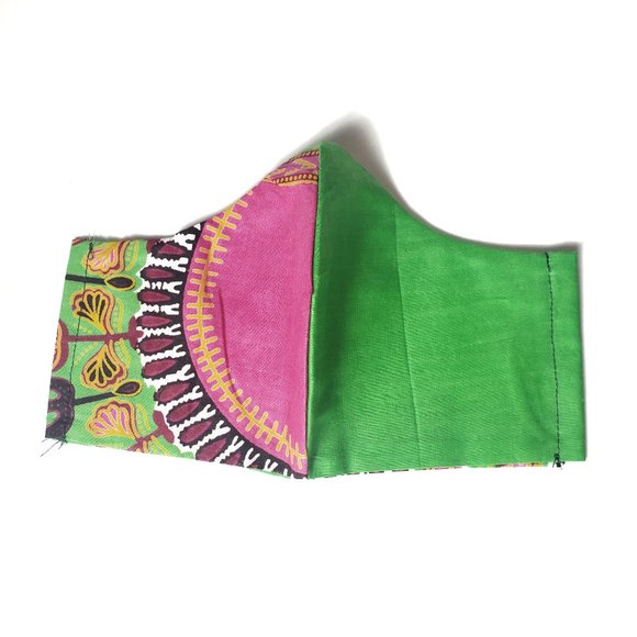 Cloth Face Mask 3 Layer Ankara Print FREE w BUNDLE - Picture 3 of 8